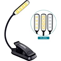 9 LED Luz de Lectura Libro- OMERIL Lampara Lectura Recargable con Sensor Táctil- 3 Modos de Brillo Ajustable (Luz Cálido…